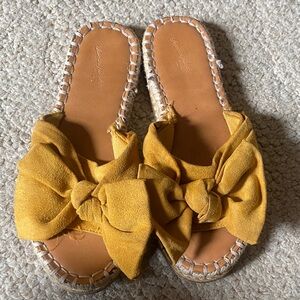 Yellow Bow Sandals